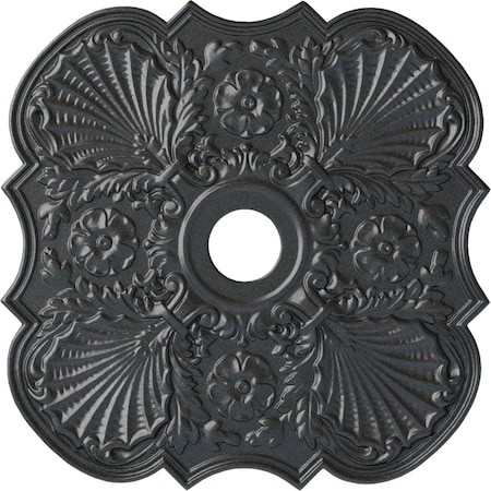 Ekena Millwork Flower Ceiling Medallion (Fits Canopies up to 6 1/4"), 29"OD x 3 5/8"ID x 1 3/8"P, Pewter CM29FWPES